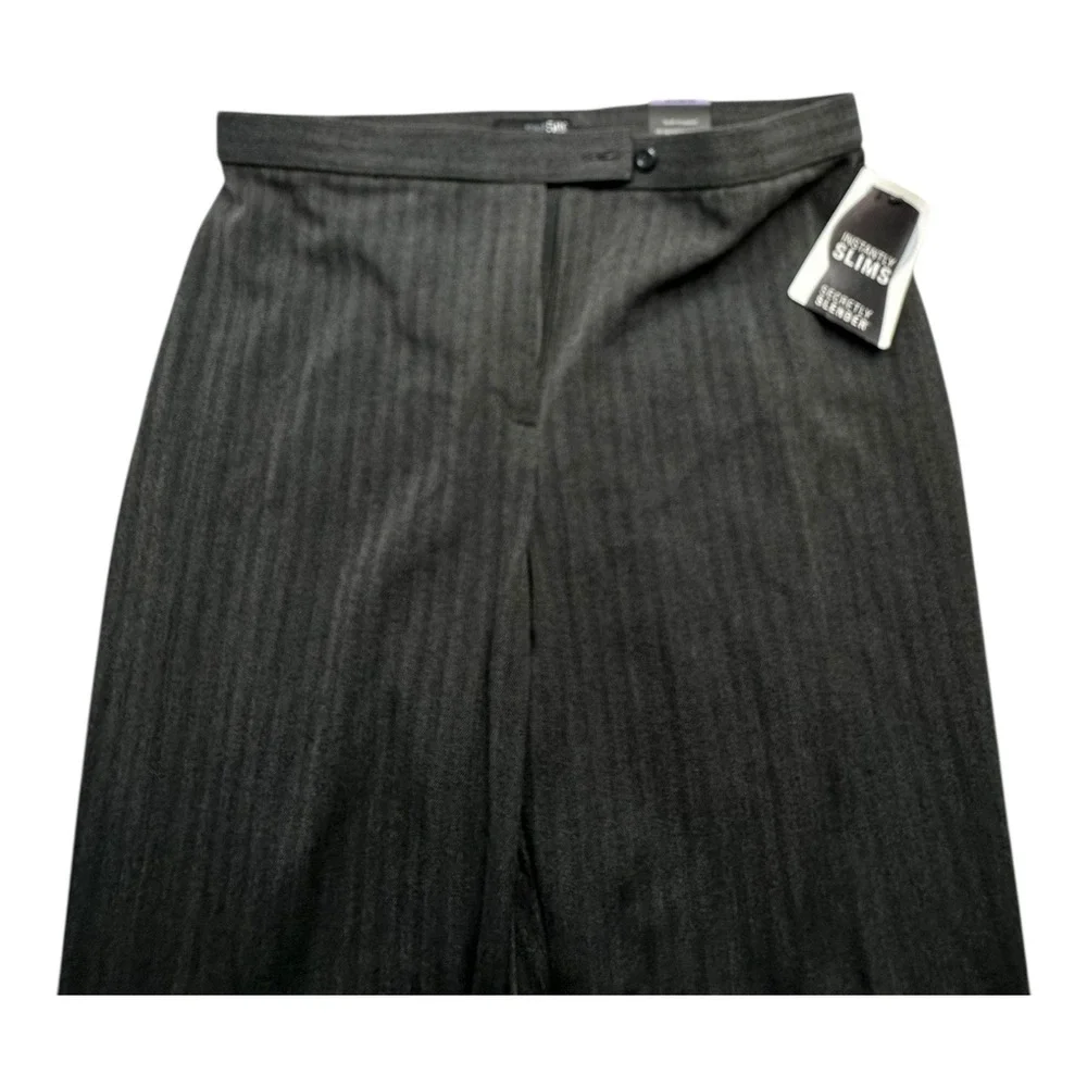 East 5th Petite Secretly‎ Slender Black Herringbone Pants Size 12P